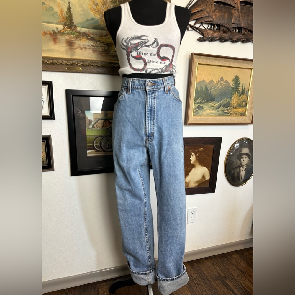 Vintage Orange Tab 505 Levi's 35W x 33L Regular Fit - Picture 3 of 8